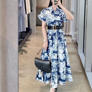 🇰🇷 Dior-Pattern Printed Dress [Made in Korea]